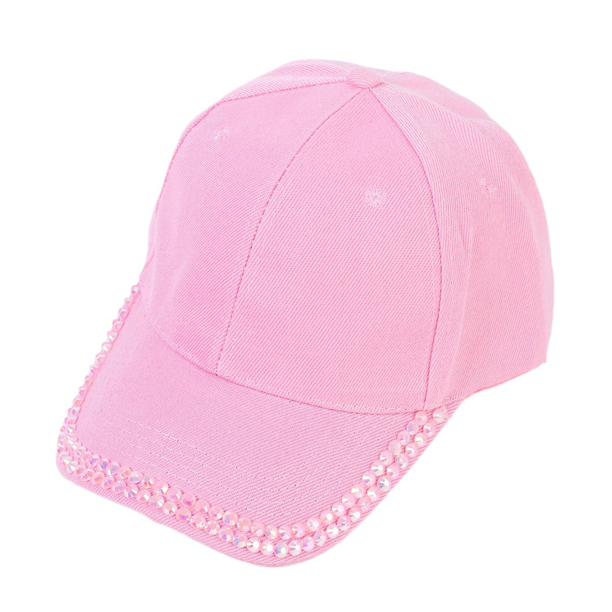 Wholesale Women's Cotton Diamond Water Diamond Baseball Caps